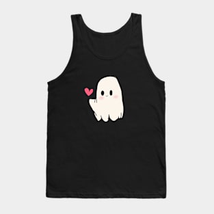 Ghost Heart Shirt Valentines day Creepy Cute Tank Top